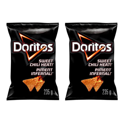 Doritos Sweet Chili Heat Chips Family Bag pack of 2