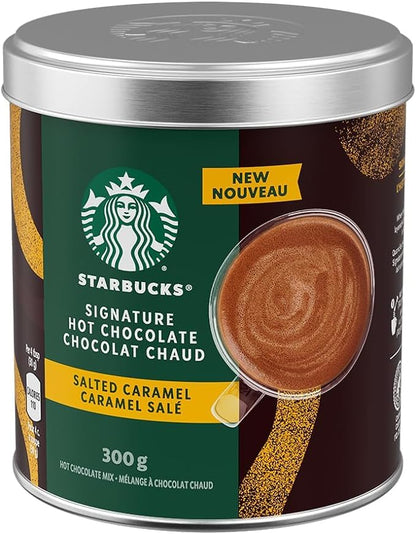 Starbucks Signature Hot Chocolate Mix, Salted Caramel, Prepared in Canada, 300g/10.5oz (Pack of 2) Shipped from Canada