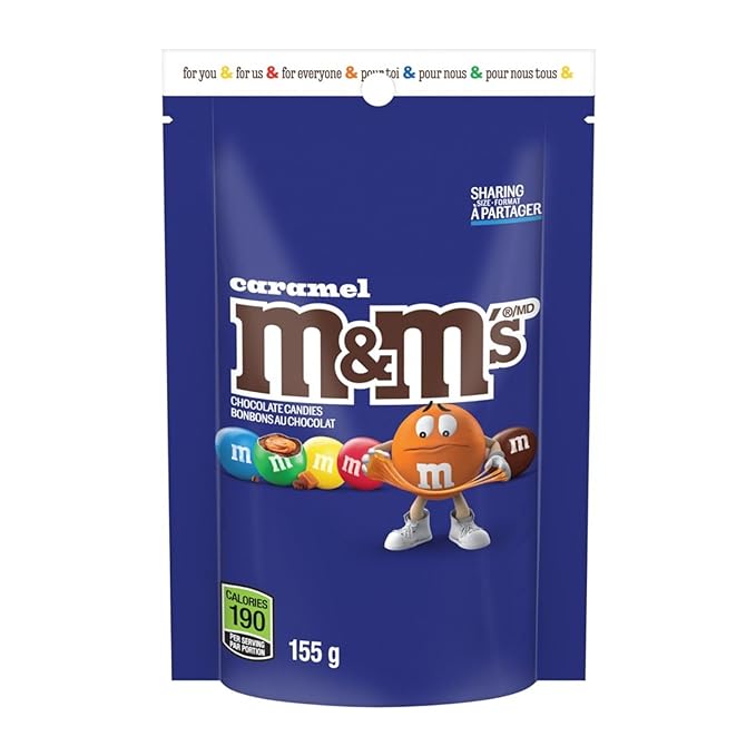 M&M'S Chocolate Candies Caramel Sharing Size, 155 g/5.5 oz (Includes Ice Pack) Shipped from Canada