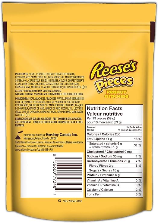 Reese Pieces Peanut Candy, 200g/7 oz (Shipped from Canada)