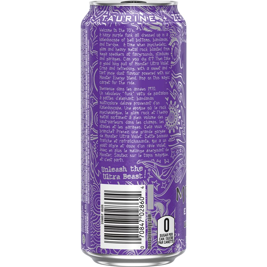 Monster Energy Ultra Violet, 473ml/16 fl. oz. (Shipped from Canada)