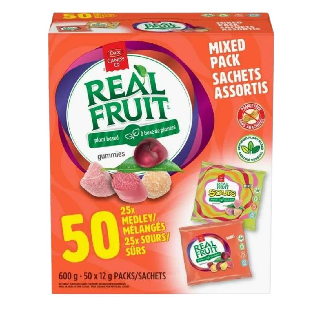 Dare RealFruit, Gummies, 50ct, 600g/21.2 oz (Shipped from Canada)