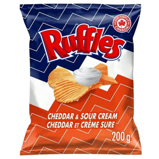 Ruffles New Cheddar & Sour Cream Chips, 200g/7.05 oz (Shipped from Canada )