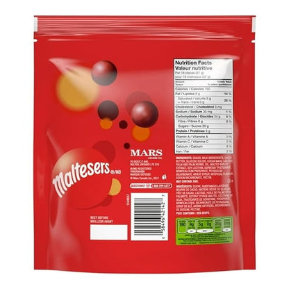 MALTESERS, Milk Chocolate Candy Bites, Bowl Size Bag, 324g/11.4 oz (Includes Ice Pack) Shipped from Canada