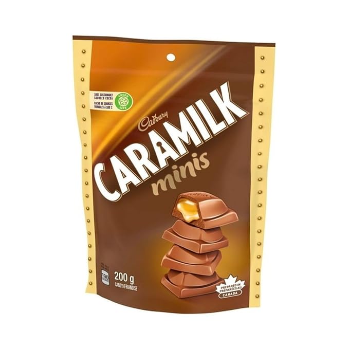 Cadbury Caramilk Chocolatey Candy Minis, 200 g/7 oz (Includes Ice Pack) Shipped from Canada