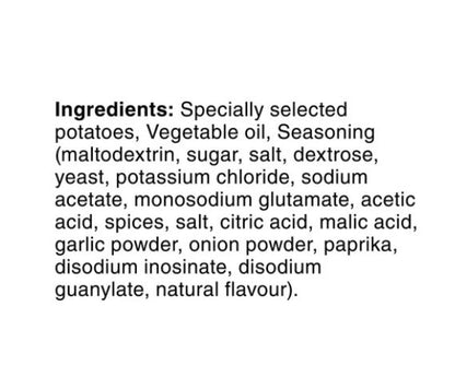 Lays All Dressed Potato Chips Family Bag Ingredients