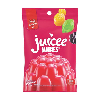 Dare Juicee Jubes, Assorted Jubes, Mixed Fruit, Chewy JuJubes Candy, 250g/8.8 oz (Shipped from Canada)