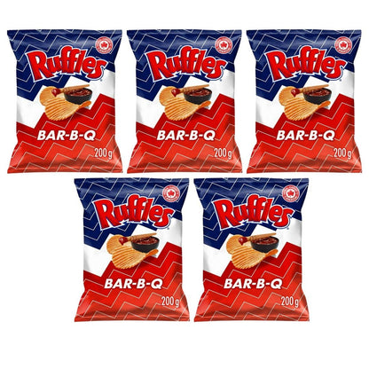 Ruffles New Bar-B-Q Potato Chips, 200g/7.05 oz (Shipped from Canada)