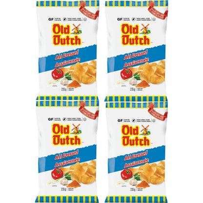 Old Dutch All Dressed Potato Chips  pack of 4