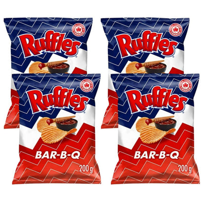 Ruffles New Bar-B-Q Potato Chips, 200g/7.05 oz (Shipped from Canada)