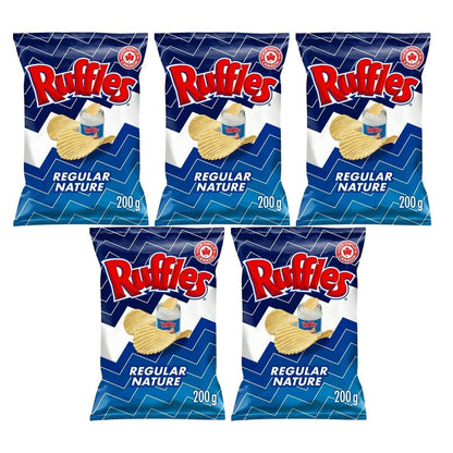 Ruffles New Regular Potato Chips, 200g/7.05 oz (Pack of 2) Shipped from Canada