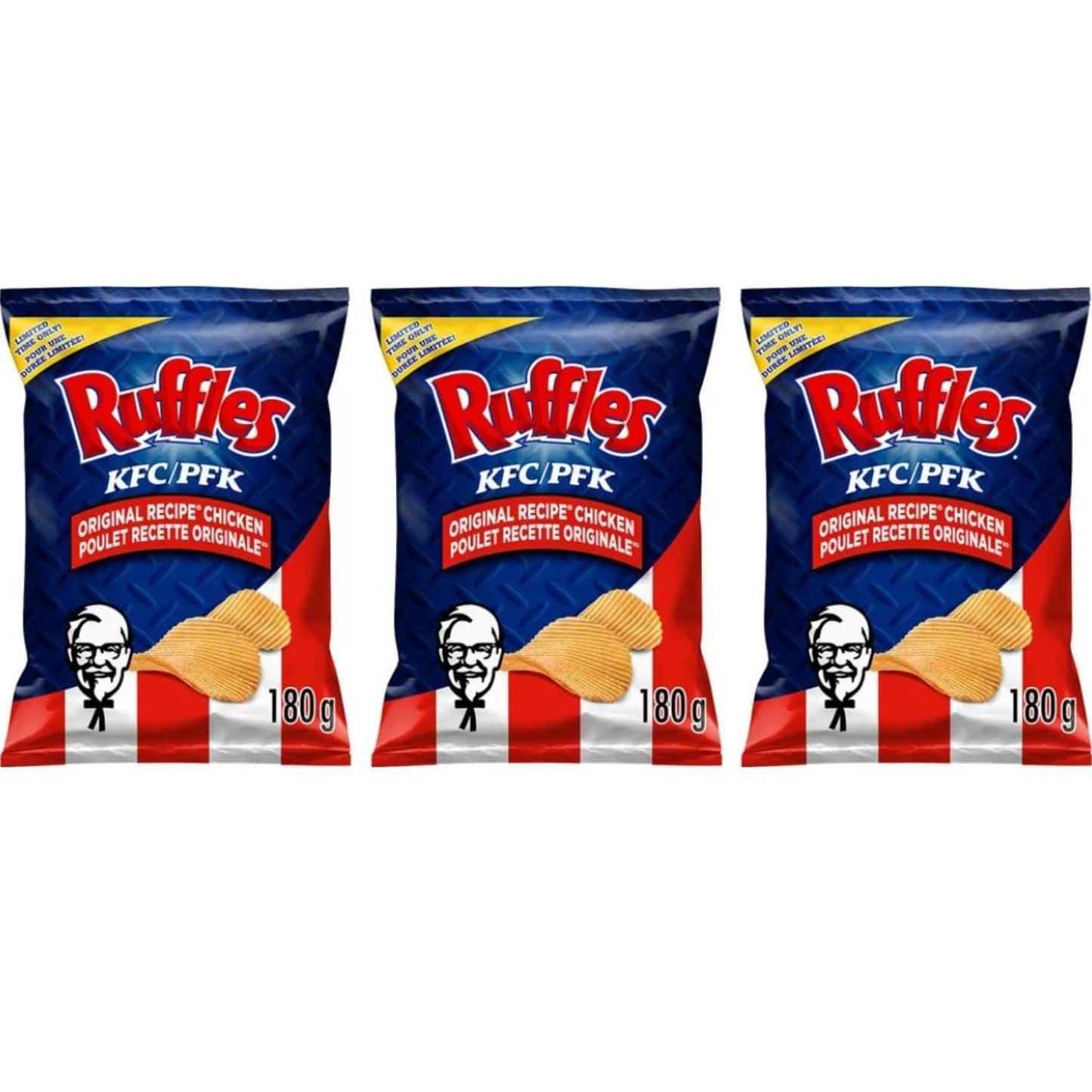 Ruffles KFC Original Chicken Potato Chips 180g/6.3oz (Shipped from Canada)