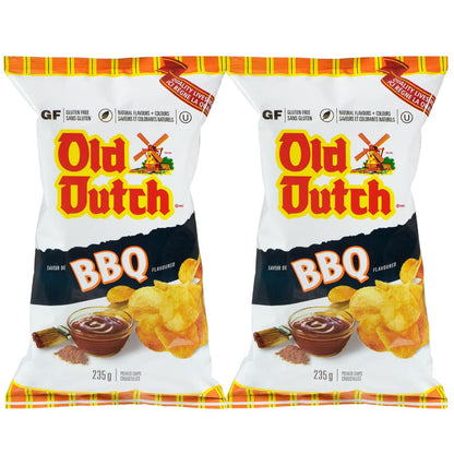 Old Dutch BBQ Potato Chips pack of 2