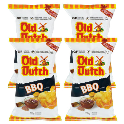 Old Dutch BBQ Potato Chips pack of 4