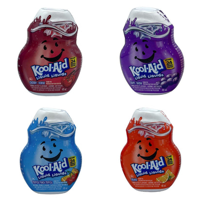 Kool-Aid Liquid Drink Mix Variety Pack - Grape, Orange, Tropical Punch, Cherry, 48ml/1.62 Fl.oz (Shipped from Canada)