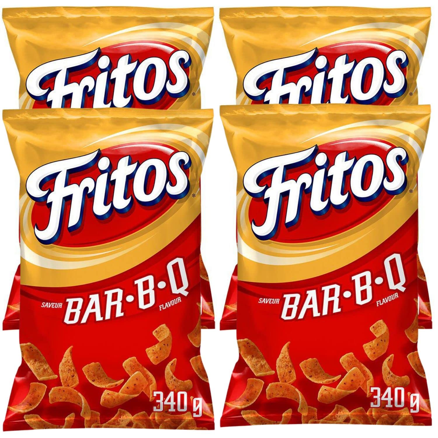 Fritos Bar-B-Q Flavored Corn Chips pack of 4