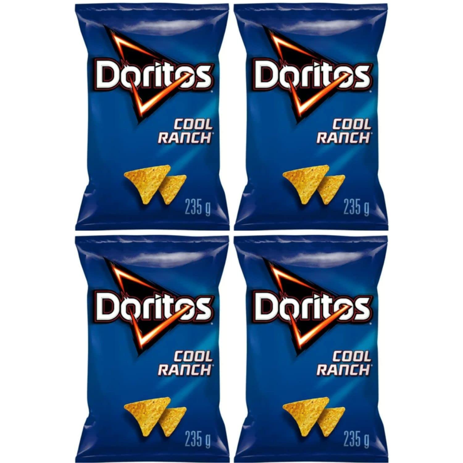 Doritos Cool Ranch Tortilla Chips pack of 4