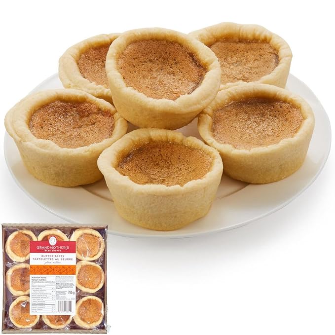 Grandmother's Bake Shoppe Plain Butter Tarts, 765g/27oz (Shipped from Canada)