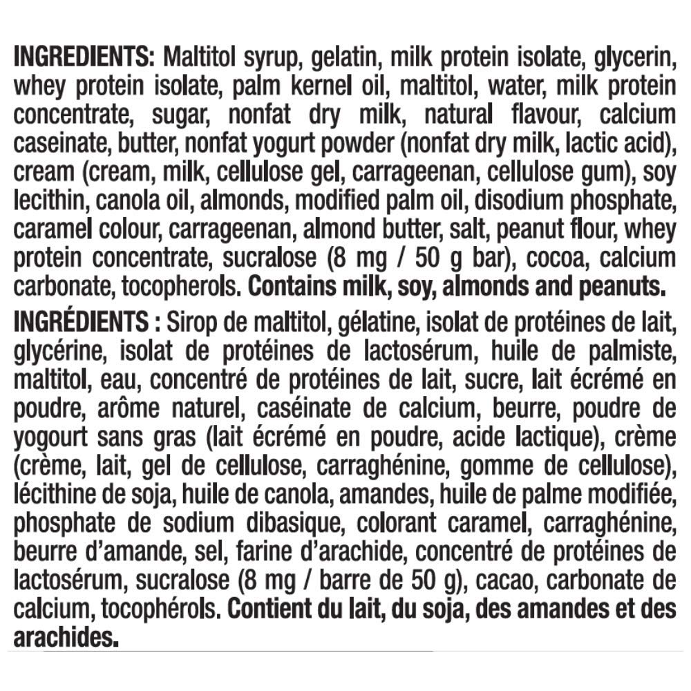 Pure Protein Maple Caramel Ingredients