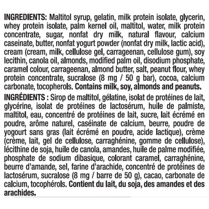 Pure Protein Maple Caramel Ingredients