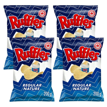 Ruffles New Regular Potato Chips, 200g/7.05 oz (Pack of 2) Shipped from Canada