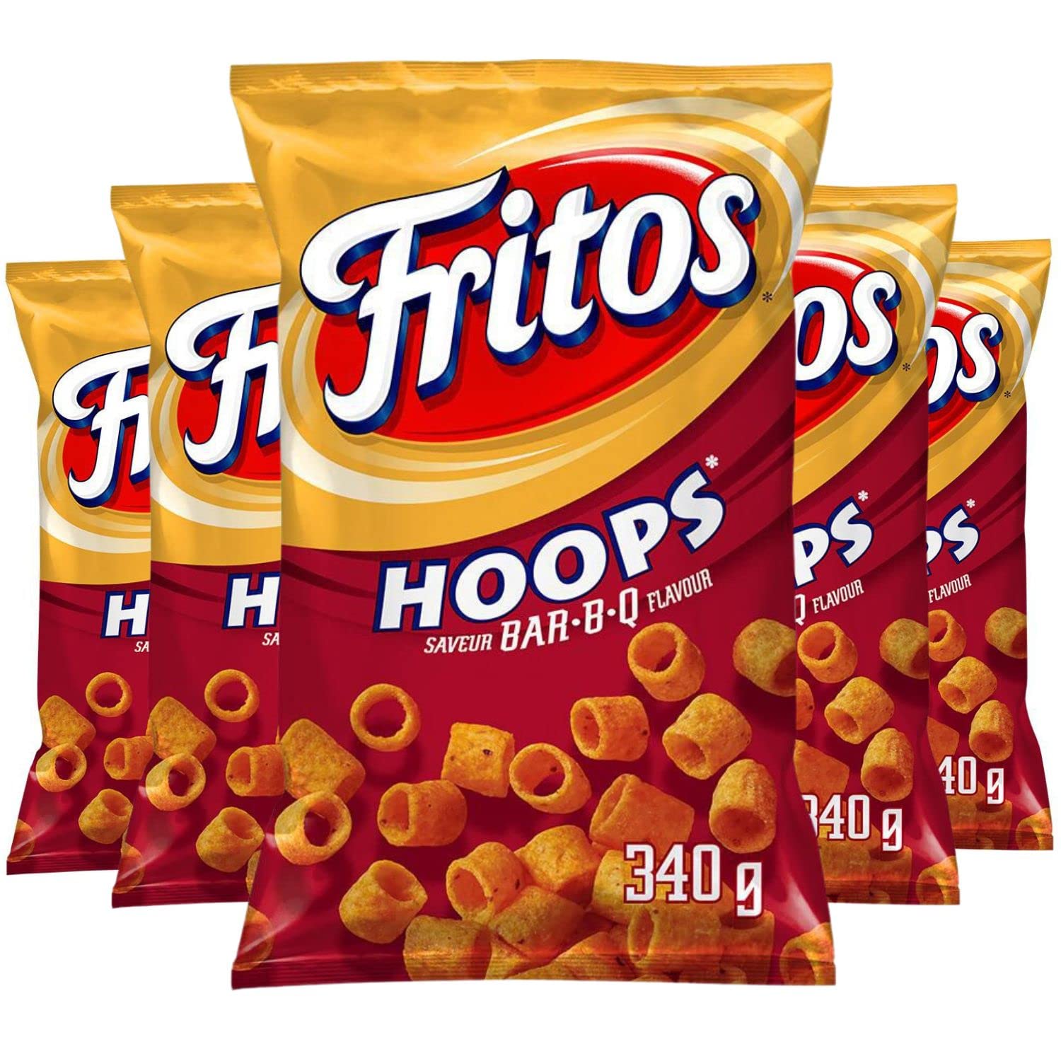 Fritos Hoops BAR-B-Q Corn Chips pack of 5