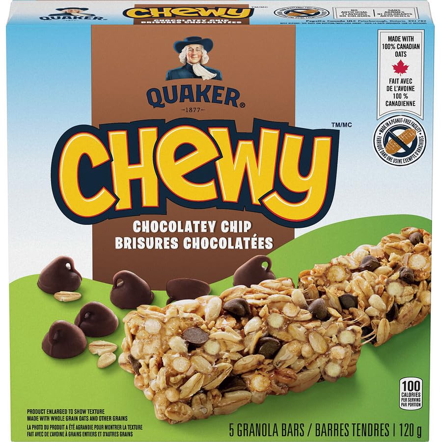 Quaker Chewy Granola Bars Chocolatey Chip front cover