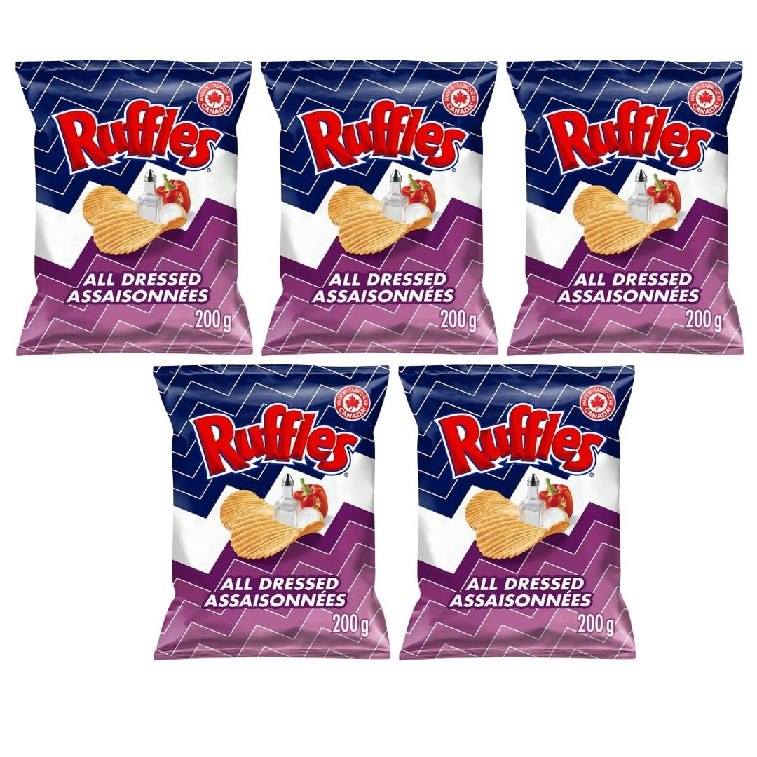 Ruffles New All Dressed Chips, 200g/7.05 (Shipped from Canada)