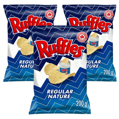 Ruffles New Regular Potato Chips, 200g/7.05 oz (Pack of 2) Shipped from Canada