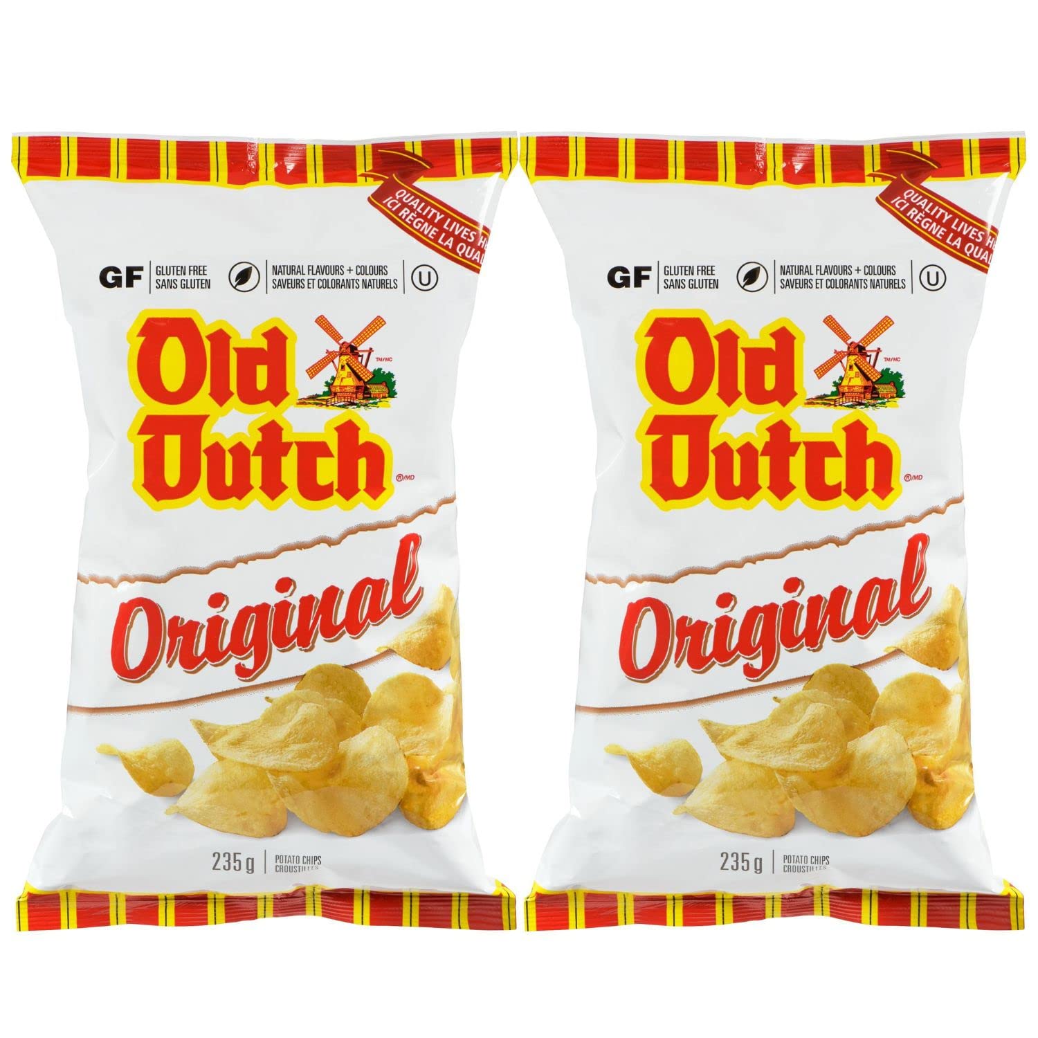 Old Dutch Original Potato Chips pack of 2