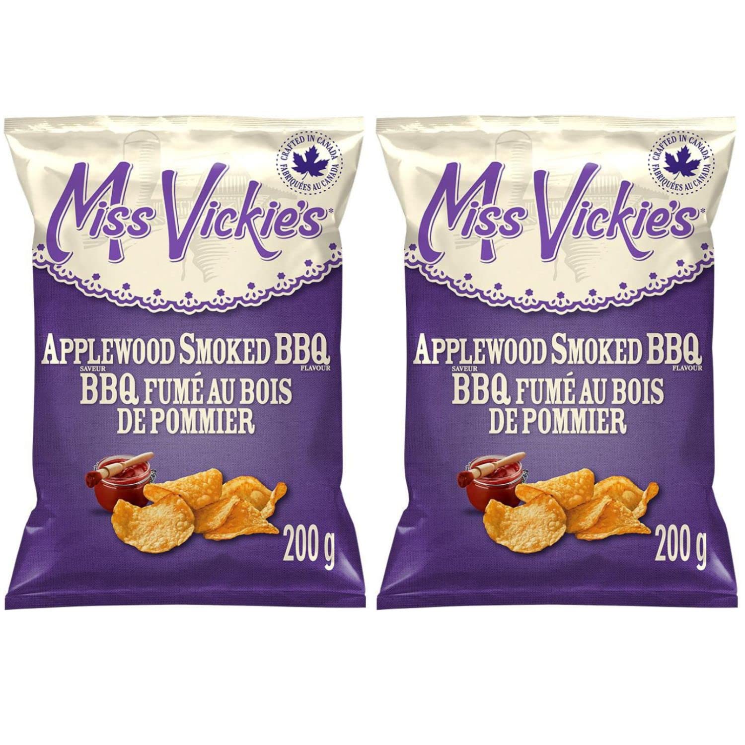 Miss Vickies Applewood Smoked BBQ Chips pack of 2