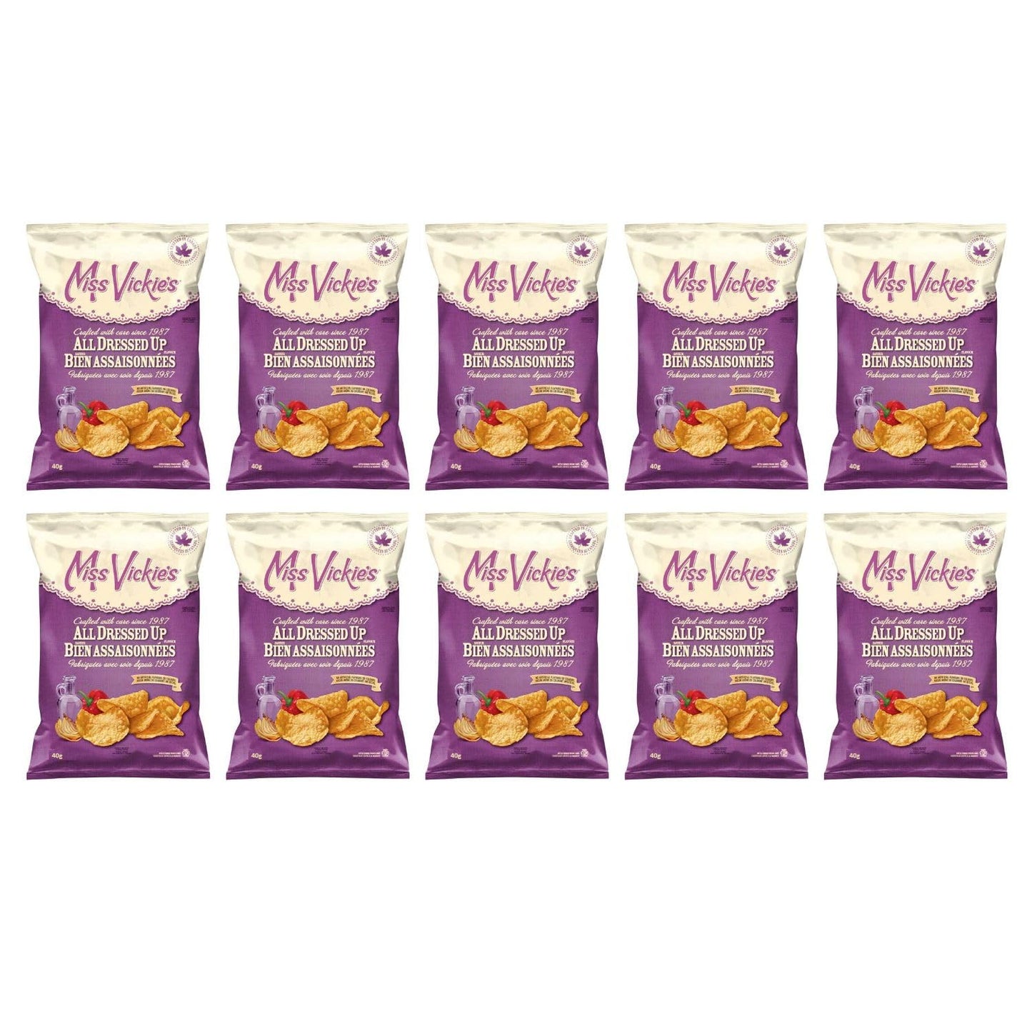 Miss Vickies All Dressed Up Chips pack of 10