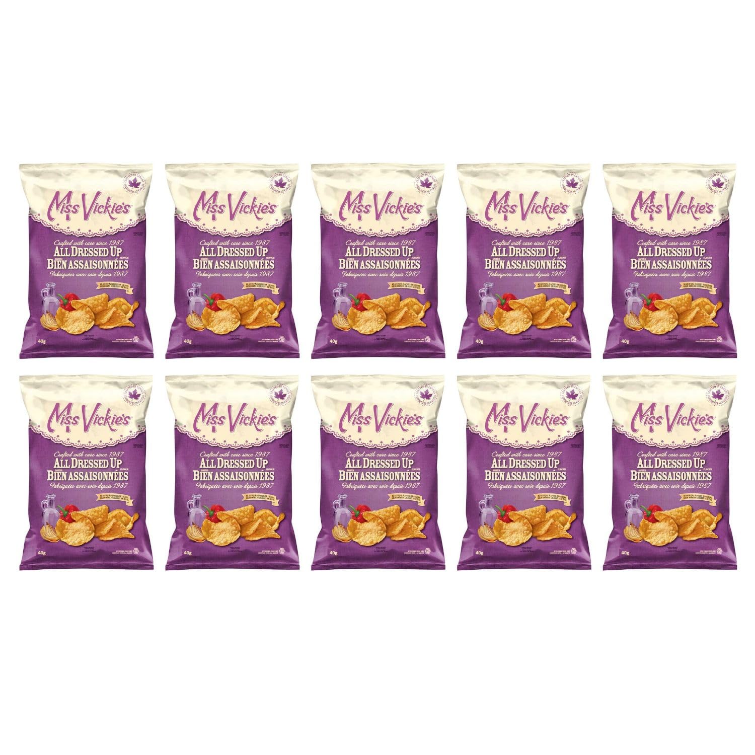 Miss Vickies All Dressed Up Chips pack of 10