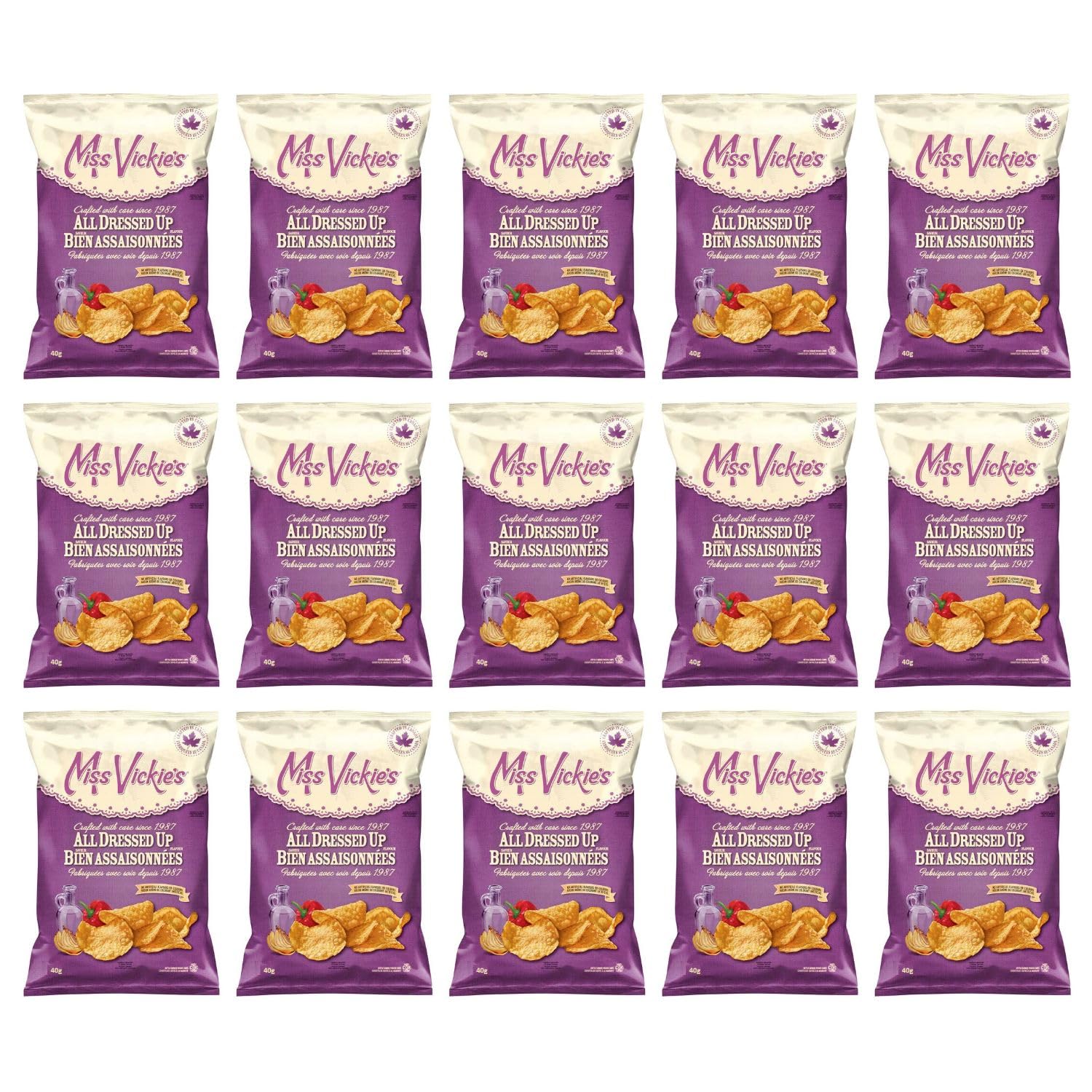 Miss Vickies All Dressed Up Chips pack of 15