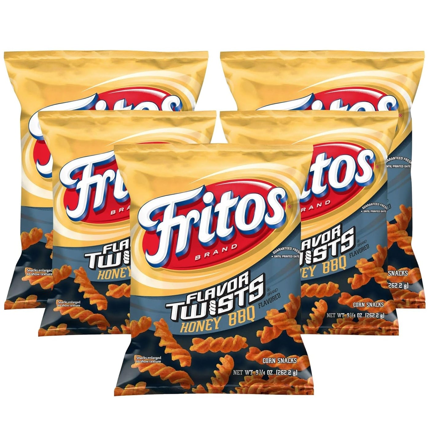 Fritos Flavor Twists Honey BBQ Flavor Corn Snacks, 262g/9.2oz (Shipped from Canada)