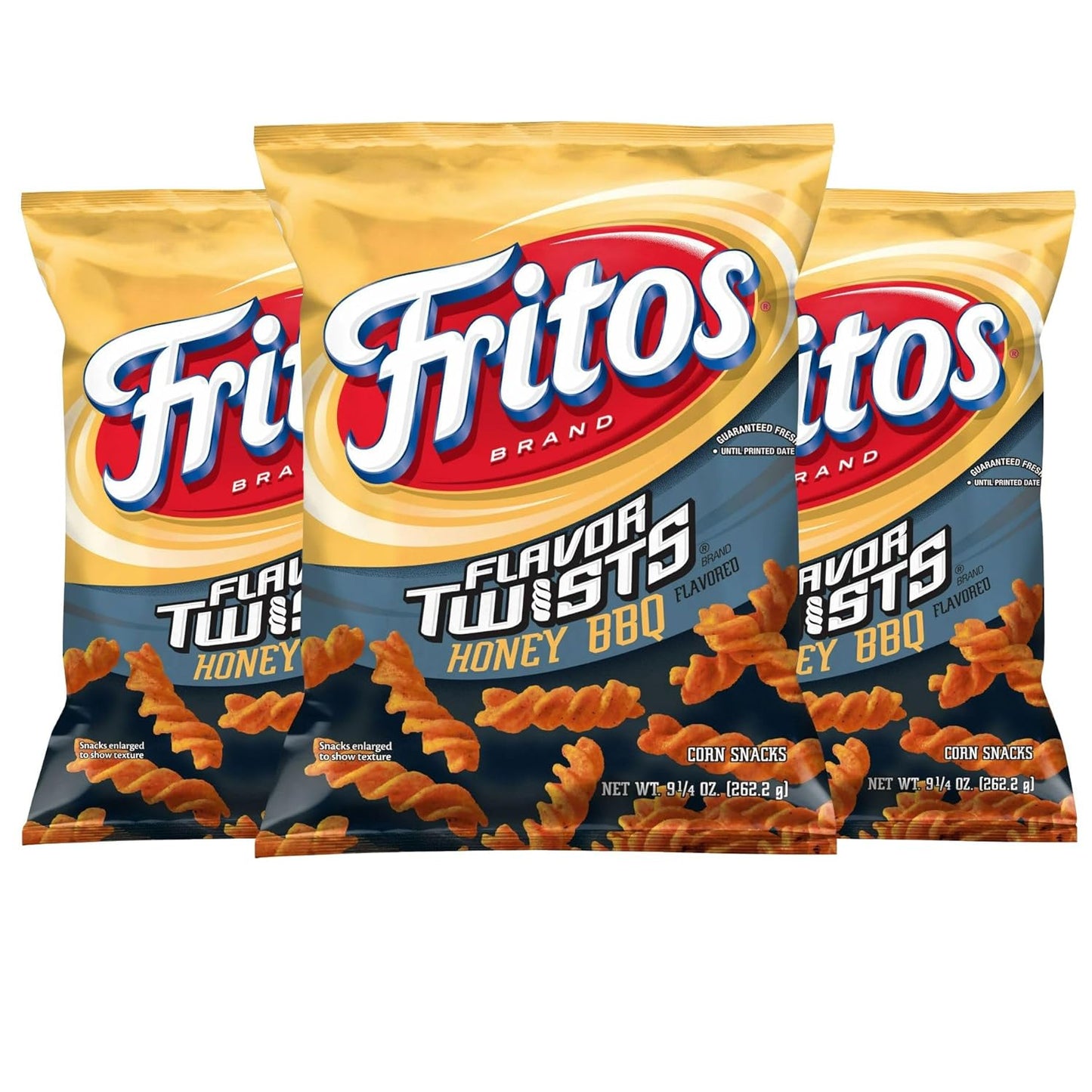 Fritos Flavor Twists Honey BBQ Flavor Corn Snacks, 262g/9.2oz (Shipped from Canada)