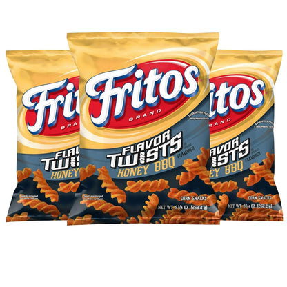 Fritos Flavor Twists Honey BBQ Flavor Corn Snacks, 262g/9.2oz (Shipped from Canada)