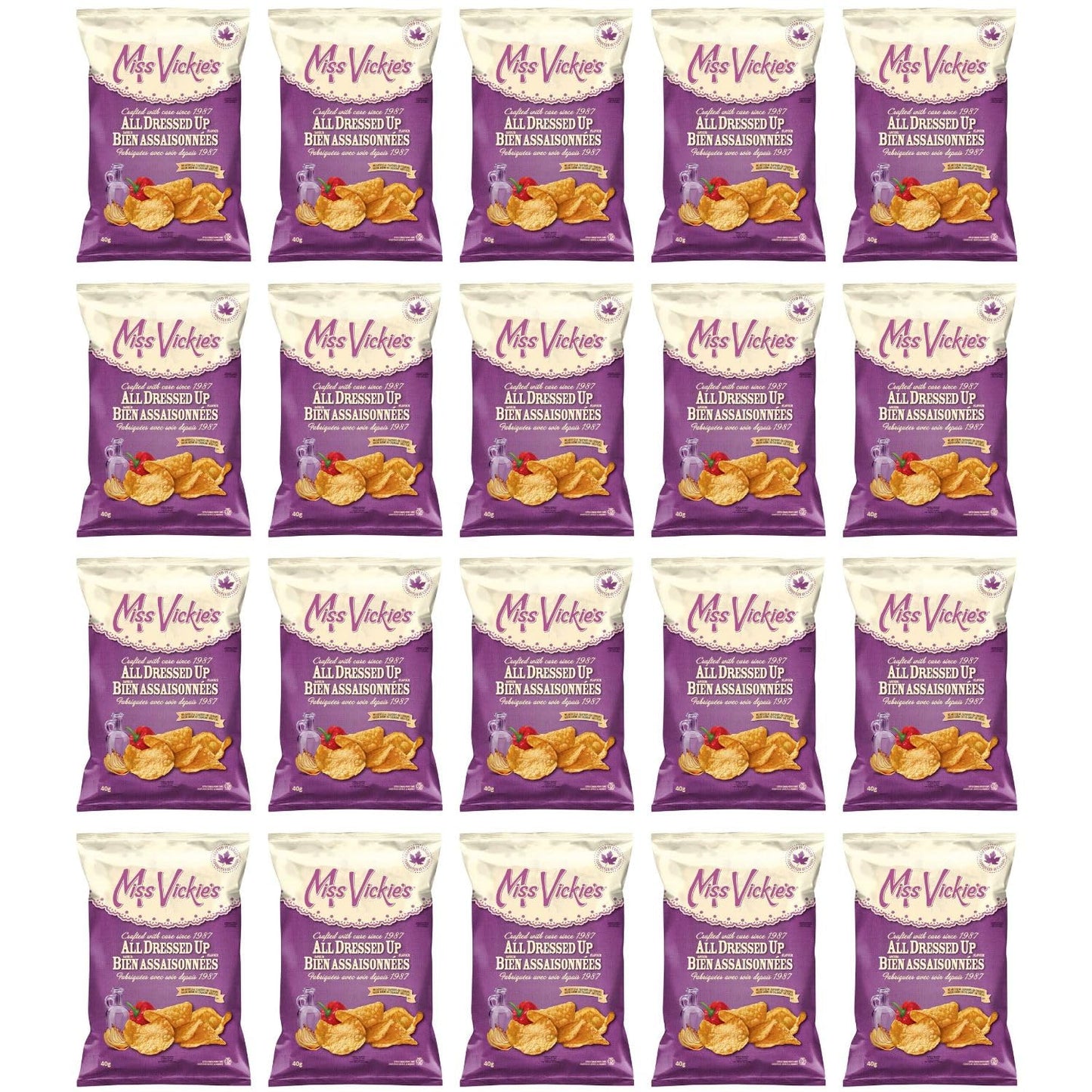 Miss Vickies All Dressed Up Chips pack of 20