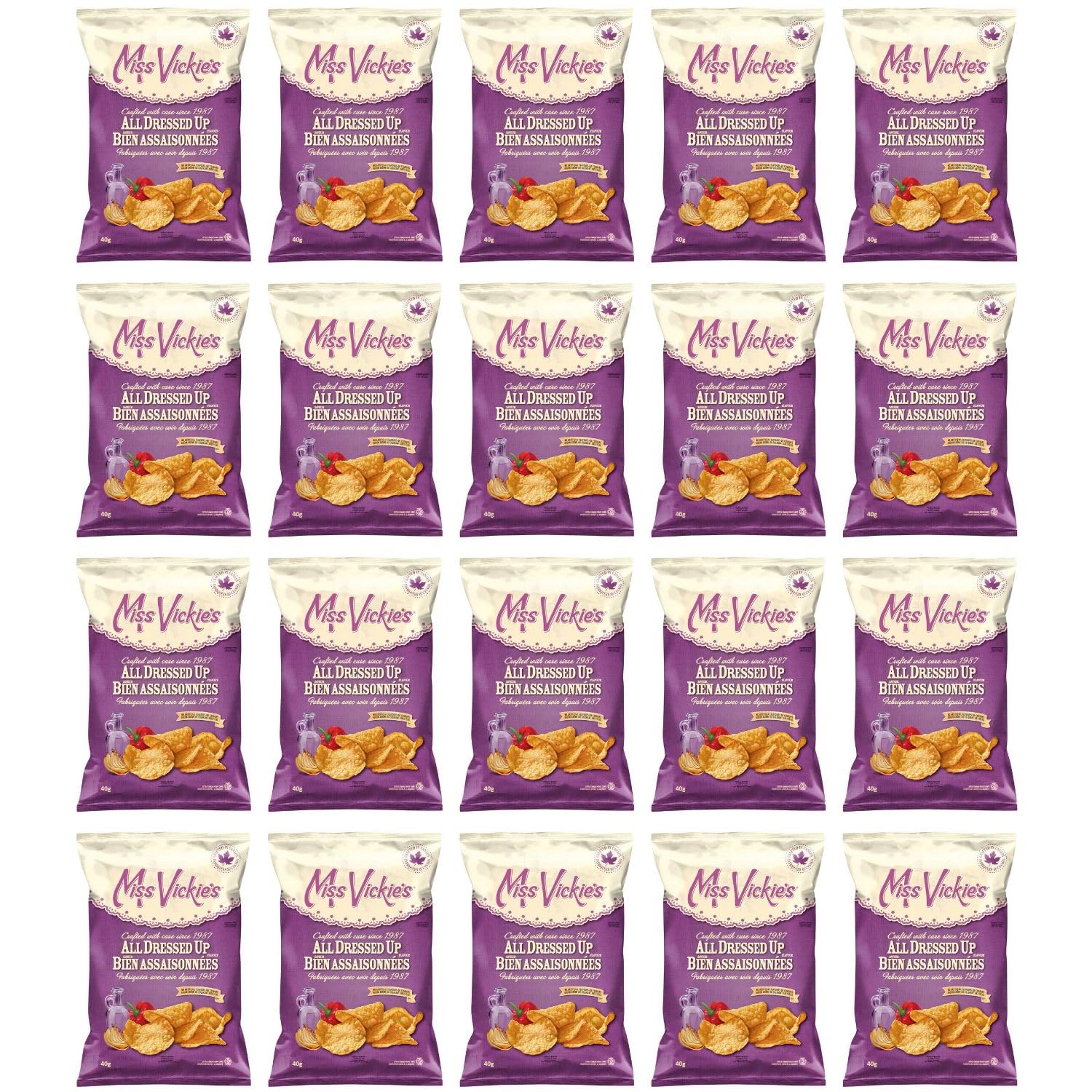 Miss Vickies All Dressed Up Chips pack of 20