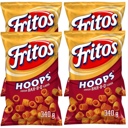 Fritos Hoops BAR-B-Q Corn Chips pack of 4