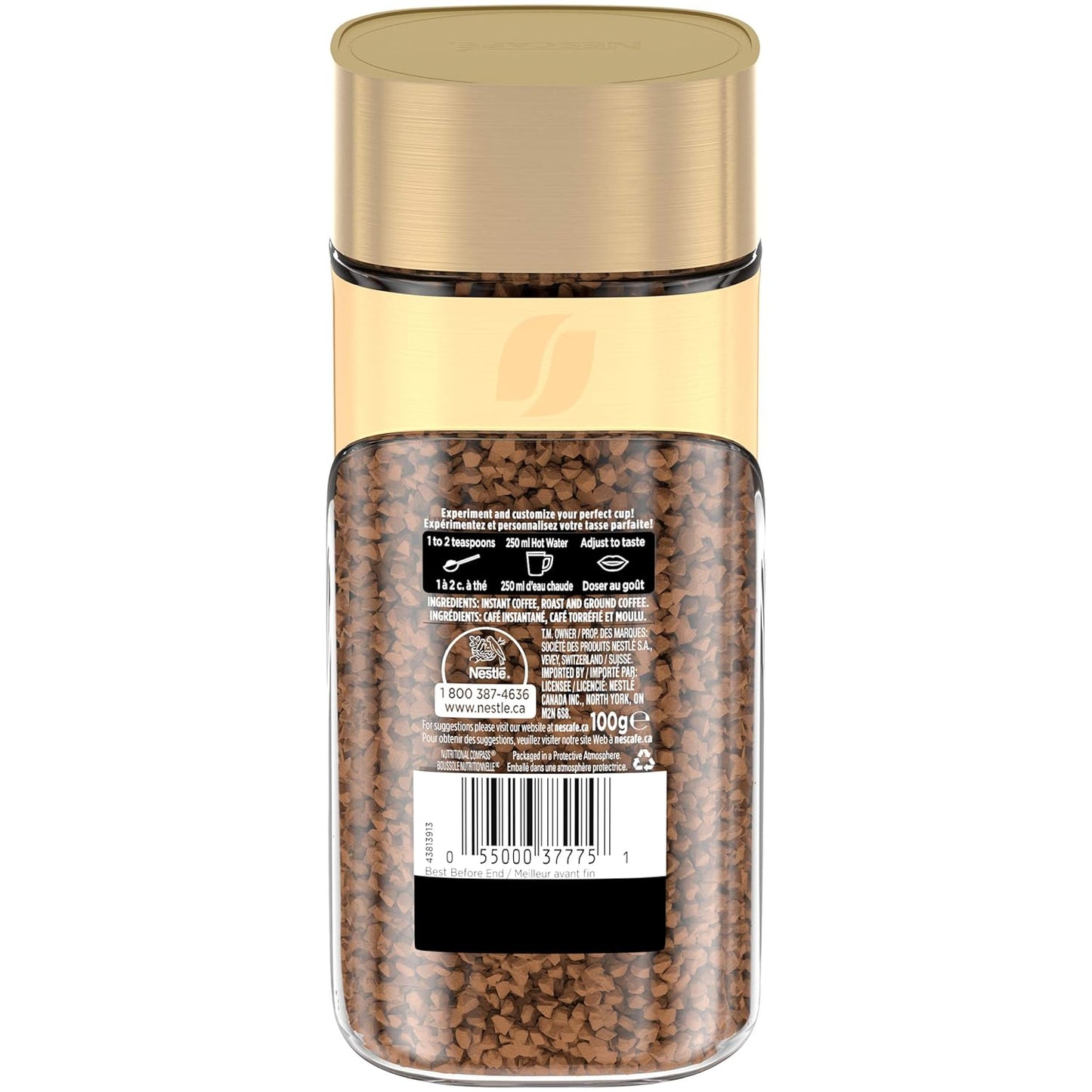 NESCAFE Gold Dark Roast Instant And Roast & Ground Coffee 100g/3.52oz (Shipped from Canada)