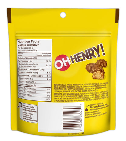 OH HENRY! Chocolate Candy Bites Bag, 230g/8.11oz (Shipped from Canada)