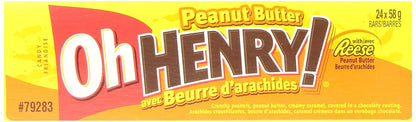 OH HENRY! Reese Peanut Butter Chocolate Candy Bars Multipack, 24 X 58g, 1.3kg/45.8oz (Shipped from Canada)