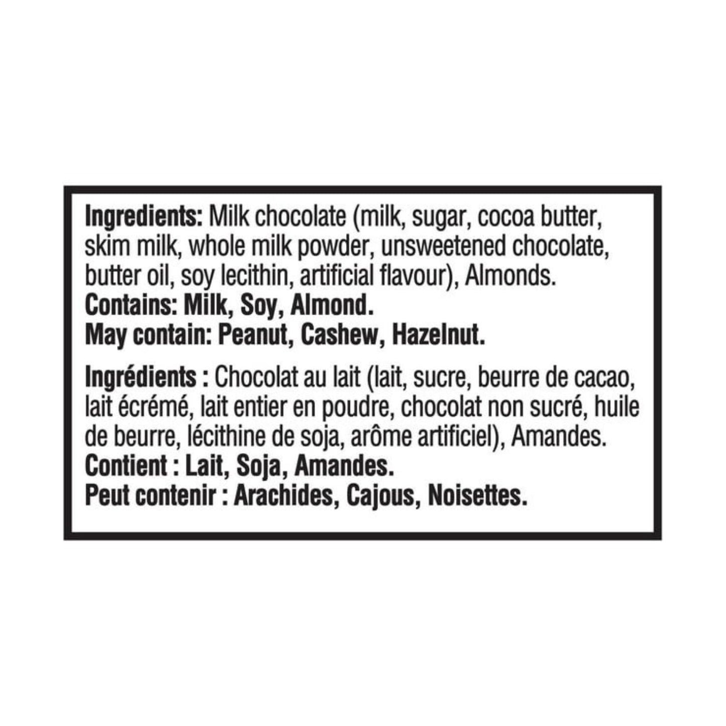 Cadbury Dairy Milk Almond Chocolate Bar,  100 g/3.5 oz (Includes Ice Pack) Shipped from Canada