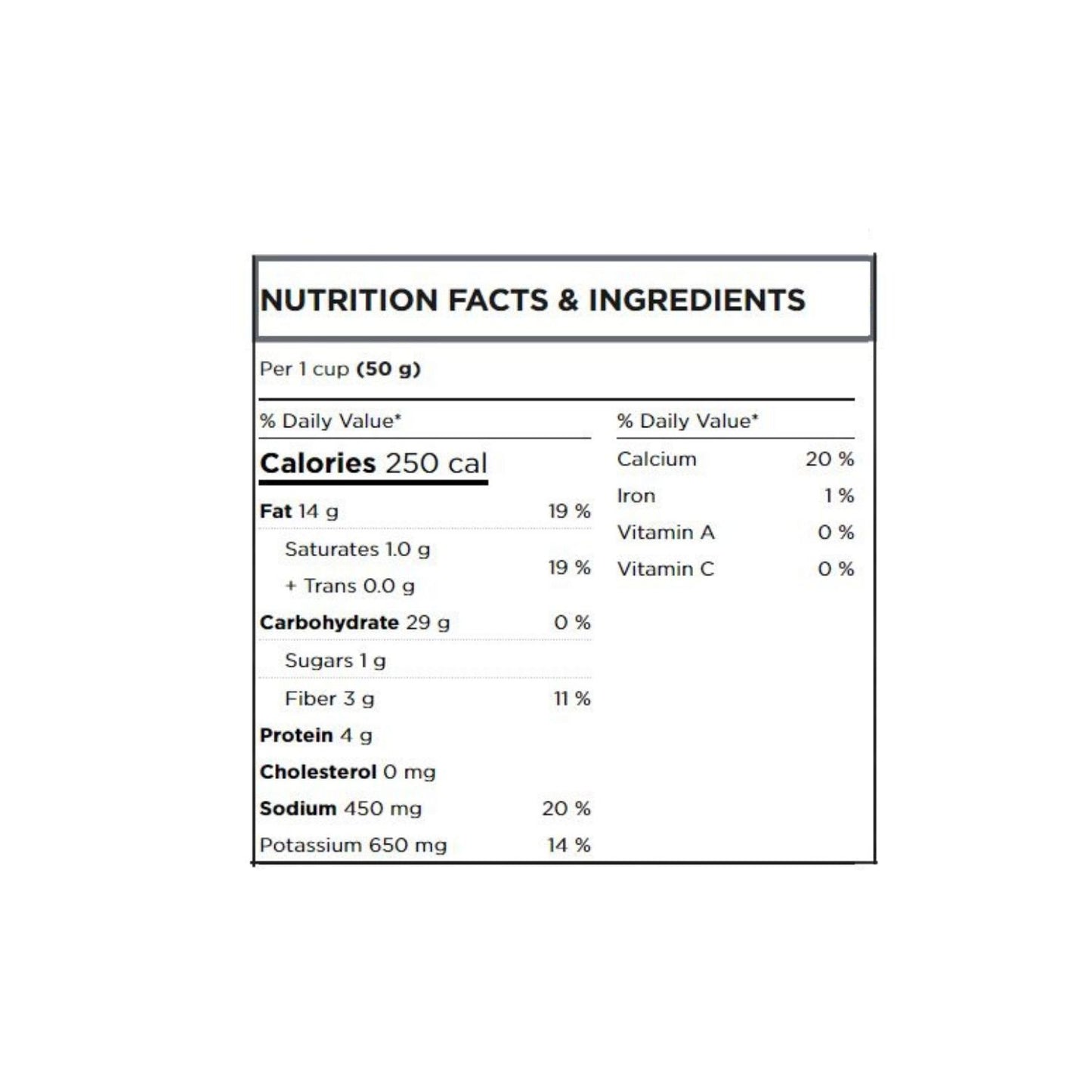 Presidents Choice Jalapeno Popper Potato Chips nutrition facts