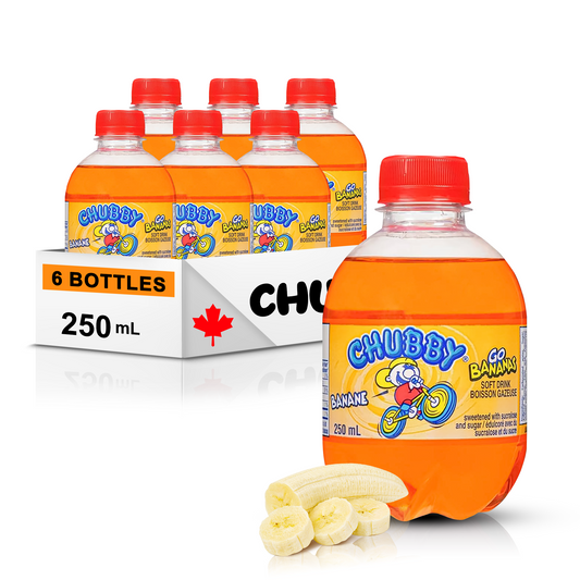 Chubby Go Bananas Soda, Fruity Flavor, 250ml/8.5 fl. oz (Shipped from Canada) by Trendnsave