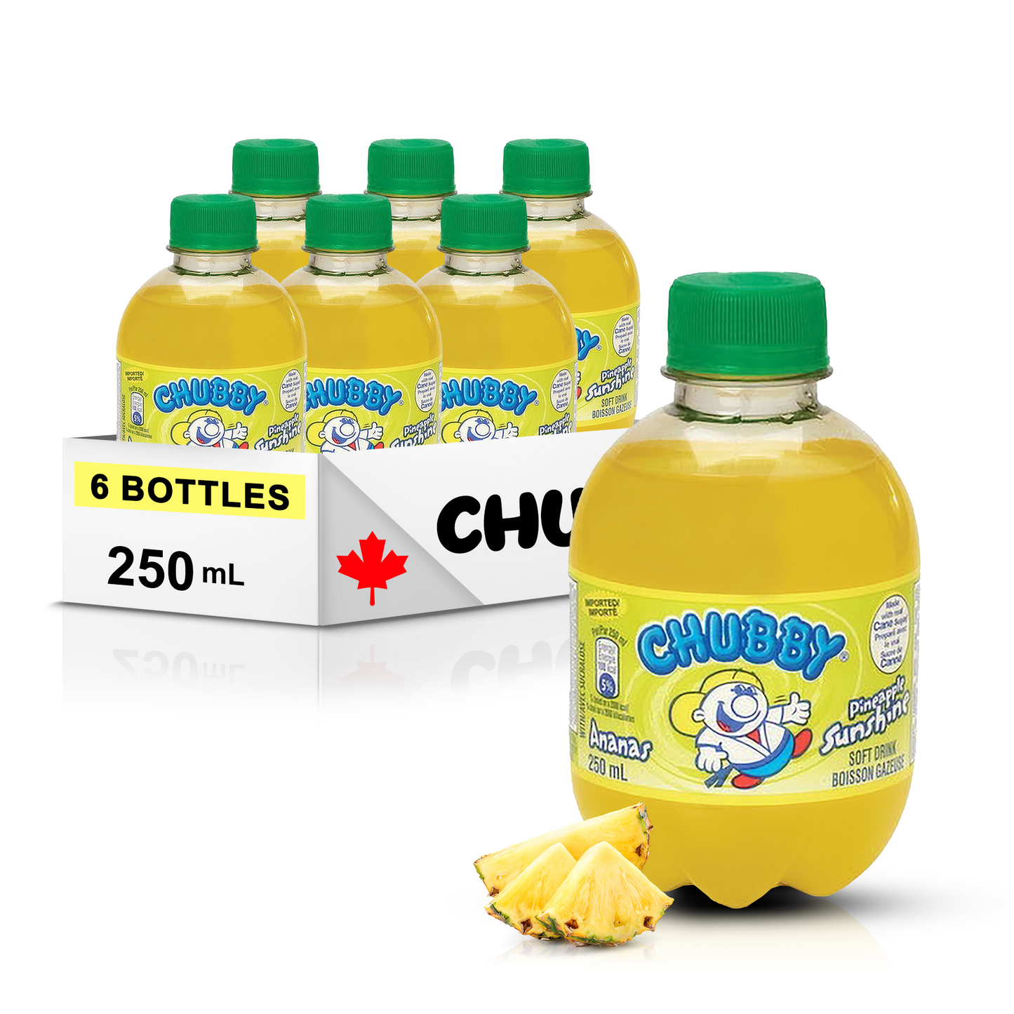 Chubby Pineapple Sunshine, Fruity Flavor, 250ml/8.5 fl. oz (Shipped from Canada) by Trendnsave