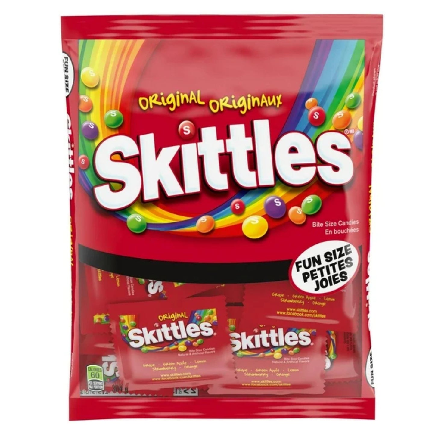 SKITTLES Mixed Chewy Candy, Bowl Size Bag, 304g/10.7 oz (Shipped from Canada)