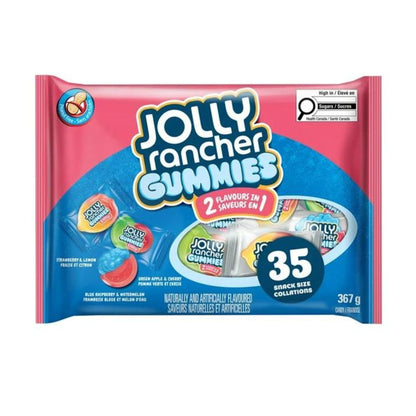 Jolly Ranchers 2-in-1 Gummies Snack Size, 35ct, 367 g/12.9oz (Shipped from Canada)