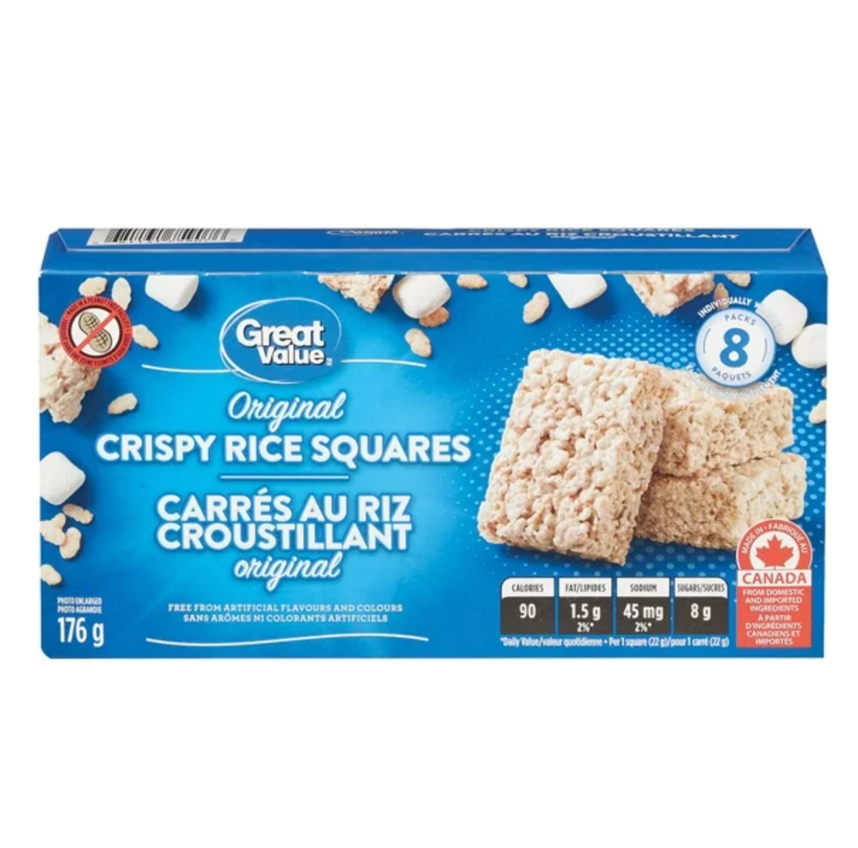 Great Value Crispy Rice Marshmallow Original Squares